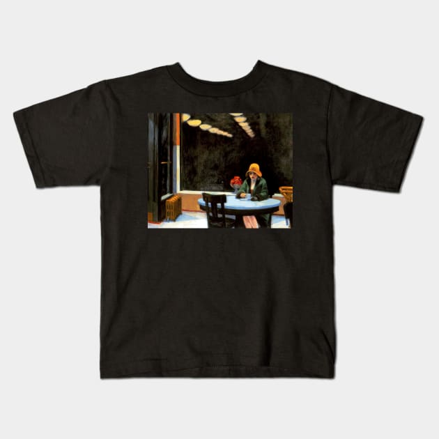 High Resolution Edward Hopper Automat 1927 Kids T-Shirt by tiokvadrat